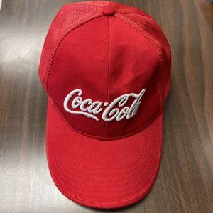 New Modern Coca-Cola Baseball Hat Solid Red K-Products Mesh Back Coke Cap NWOT